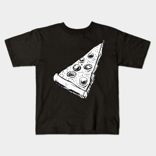 White pizza slice sketch Kids T-Shirt